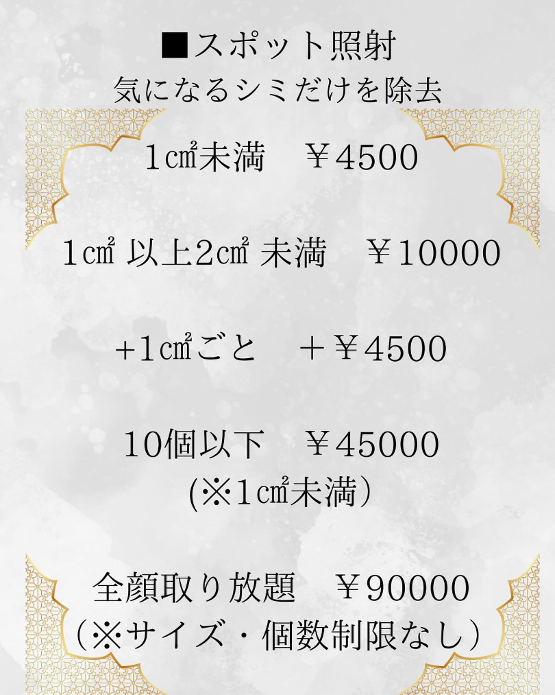 ディスカバリーピコレーザーの料金